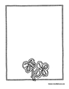 Clover Writing Activity Paper
