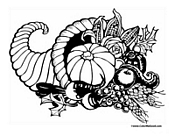 Free Coloring Pages: Cornucopia Coloring Pages