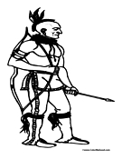 Native American Coloring Page 1