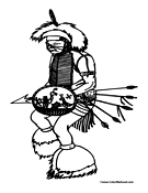 Indian Coloring Page 5