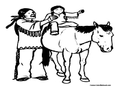 Indian Coloring Page 8