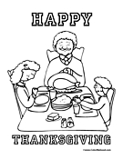 Thanksgiving Coloring Page 1