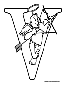 Cupid Coloring Page 1