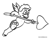 Cupid Coloring Page 4