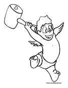 Cupid Coloring Page 5