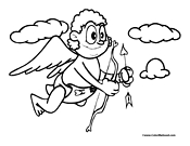 Cupid Coloring Page 6