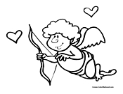 Cartoon Cupid Coloring Page
