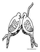 Dove Coloring Page 1