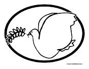 Dove Coloring Page 2