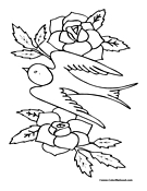 Dove Coloring Page 4