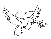 Dove Coloring Page 5