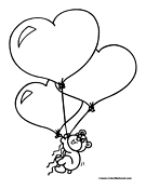 Teddy Bear Heart Balloons