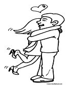 Hugging Coloring Page