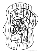 Love Coloring Page 11 in the rain