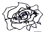 Rose Coloring Page 4