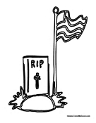 Flag and Veteran Grave