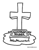 Unknown Soldier Cross Tombstone