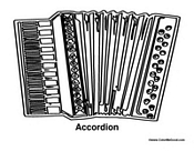 Accordion Coloring Page