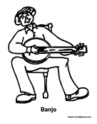 Boy Playing Banjo