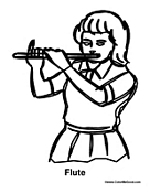 Girl Playing the Flute