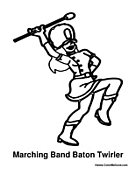 Marching Band Baton Twirler