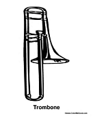 Trombone Coloring Page