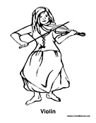 Girl Playing the Violin