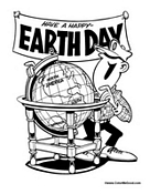 Earth Day Poster to Color