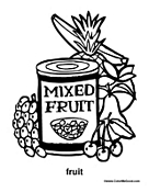 Mixed Fruit Can and Fruits