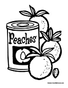 Can of Peaches with Peach