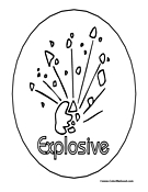 Explosive Sign Coloring Page