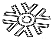 Snowflake Coloring Page 24