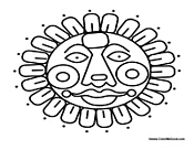 Artsy Sun Coloring Page