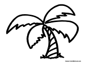 Palm Tree to Color