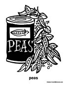 Can of Peas Coloring Page