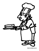 Chef Baking a Cake