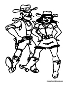 Cowboy and Cowgirl Dancing