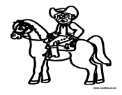 Cowboy Riding Horse