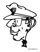 Cartoon Police Officer Cop