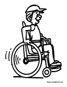 Boy Riding Wheelchair
