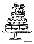Wedding Cake with Cake Topper