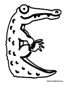 Alligator Alphabet - Letter E
