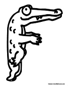 Alligator Alphabet - Letter F