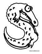 Alligator Alphabet - Letter S