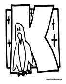 Bird Alphabet - Letter K