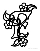 Flower Alphabet ABCs - Letter F