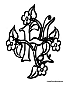 Flower Alphabet ABCs - Letter H