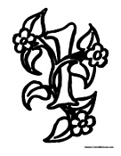 Flower Alphabet ABCs - Letter I