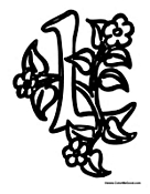 Flower Alphabet ABCs - Letter L