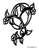 Flower Alphabet ABCs - Letter O